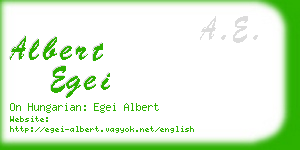 albert egei business card